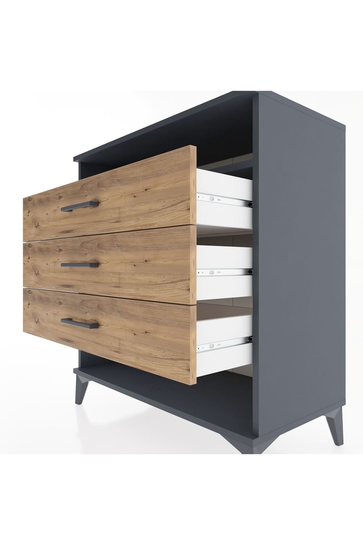 Hyperion Şifonyer Tek Raflı 3 Çekmeceli 88x44x96 - S37M020V6B
