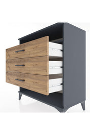Hyperion Şifonyer Tek Raflı 3 Çekmeceli 88x44x96 - S37M020V6B