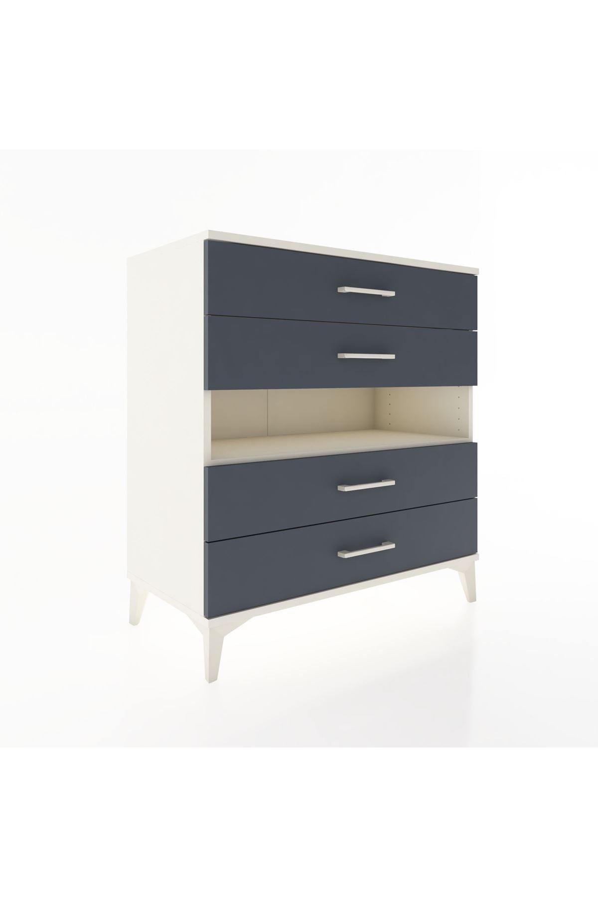 Hyperion Şifonyer Tek Raflı 4 Çekmeceli 88x44x96 - S37M021V2B