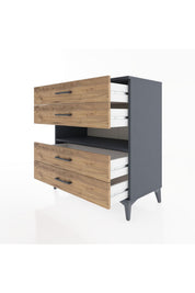 Hyperion Şifonyer Tek Raflı 4 Çekmeceli 88x44x96 - S37M021V6B