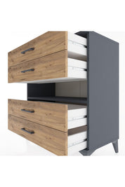 Hyperion Şifonyer Tek Raflı 4 Çekmeceli 88x44x96 - S37M021V6B