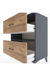 Hyperion Şifonyer Tek Raflı 2 Çekmeceli 88x44x96 - S37M002V6B