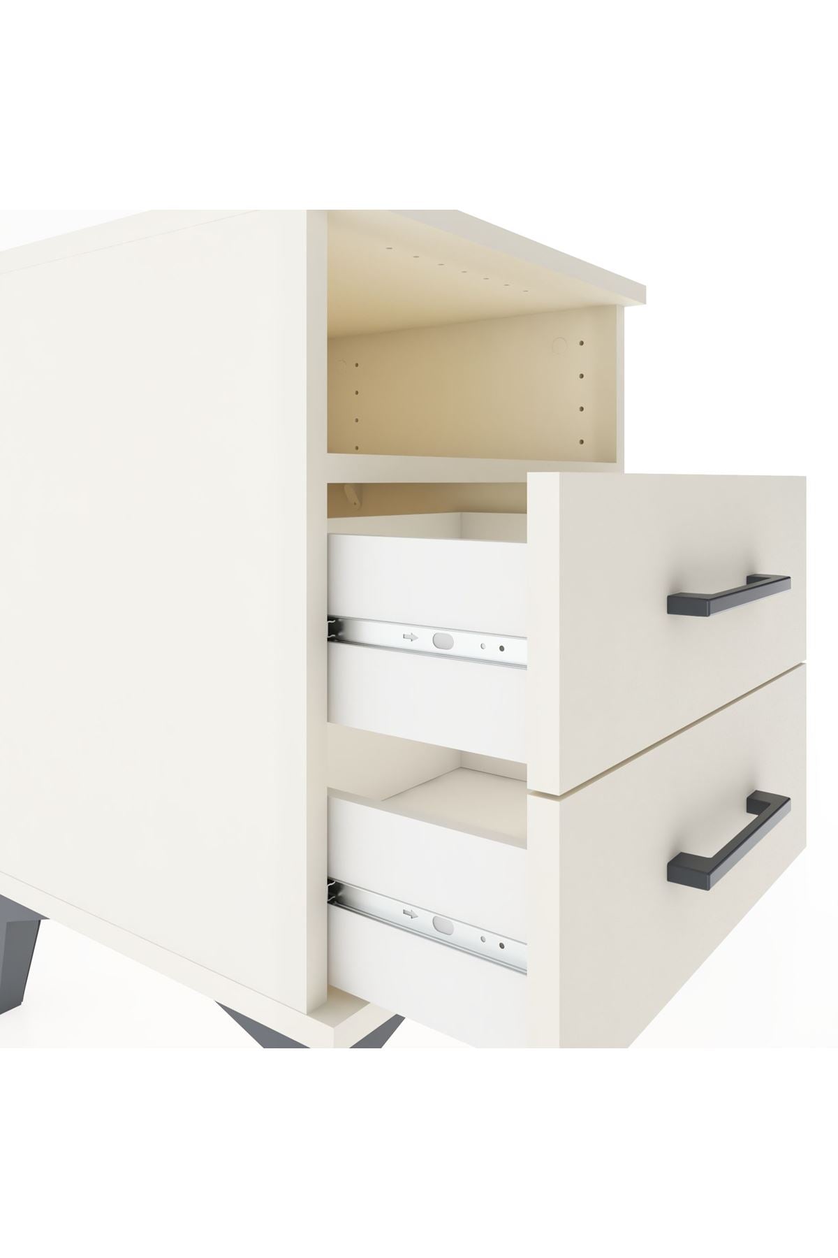 Hyperion Komodin Tek Raflı 2 Çekmeceli 44x44x64 - S40M002V1B