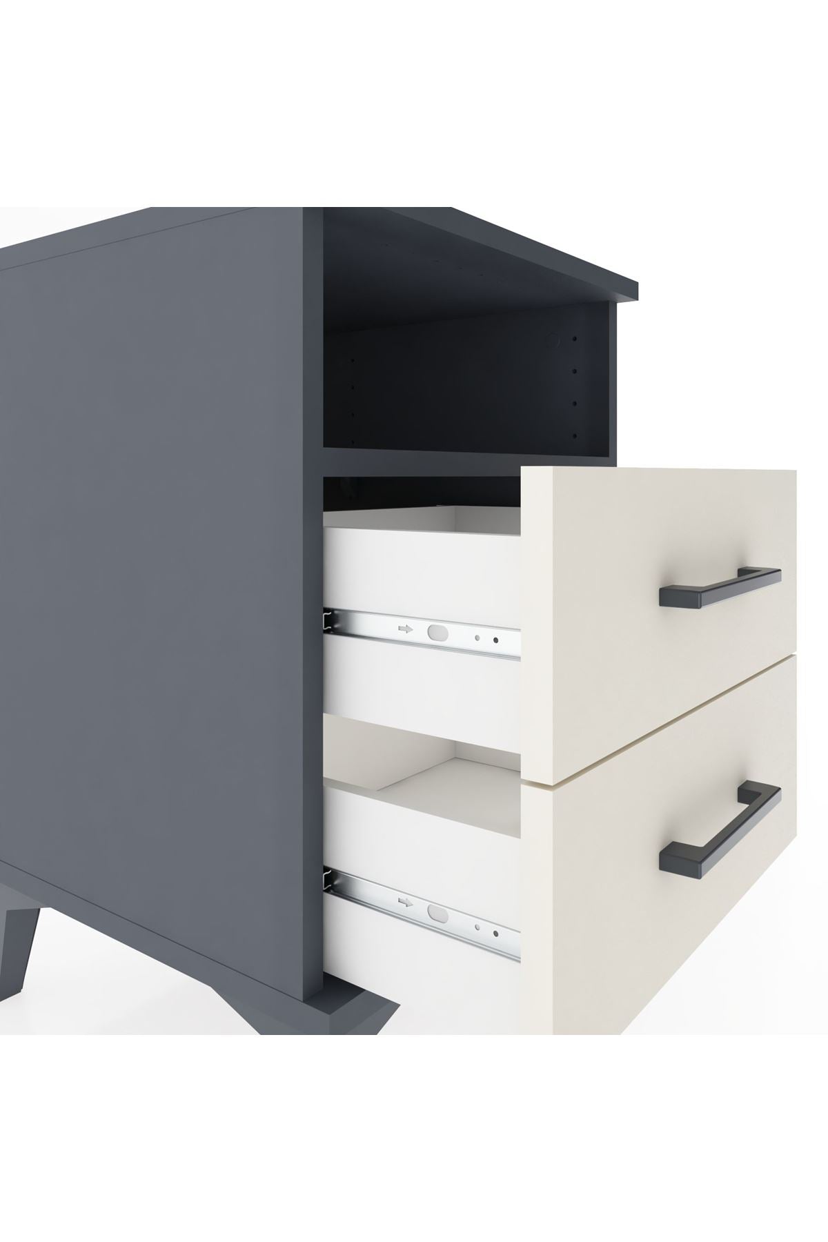 Hyperion Komodin Tek Raflı 2 Çekmeceli 44x44x64 - S40M002V4B