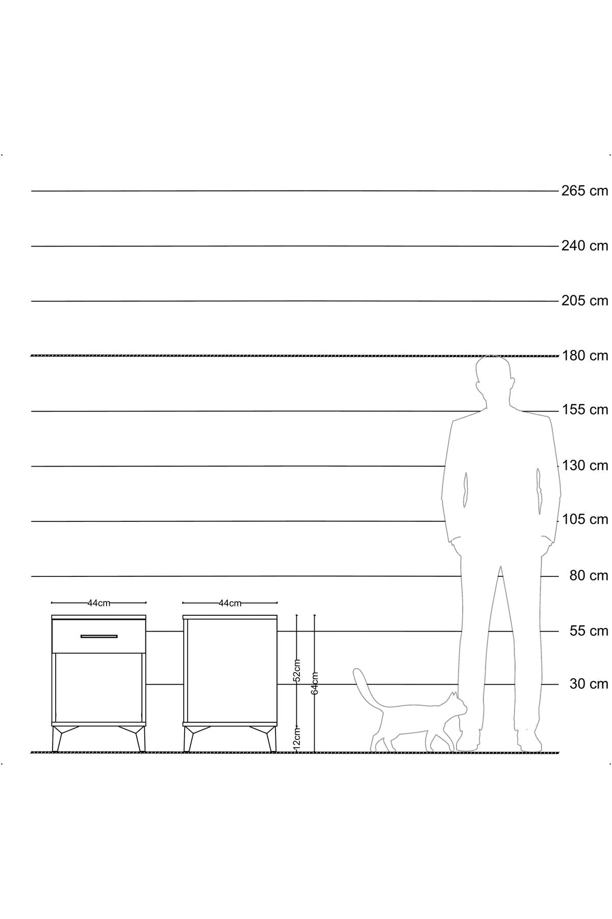 Hyperion Komodin Tek Çekmeceli 44x44x64 - S40M004V3B