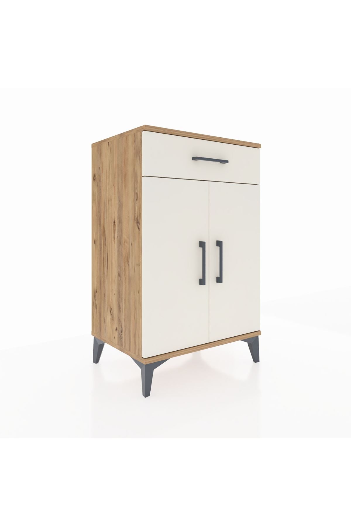 Hyperion Komodin 2 Raflı Tek Çekmeceli 2 Kapaklı 60x44x96 - S47M042V7B