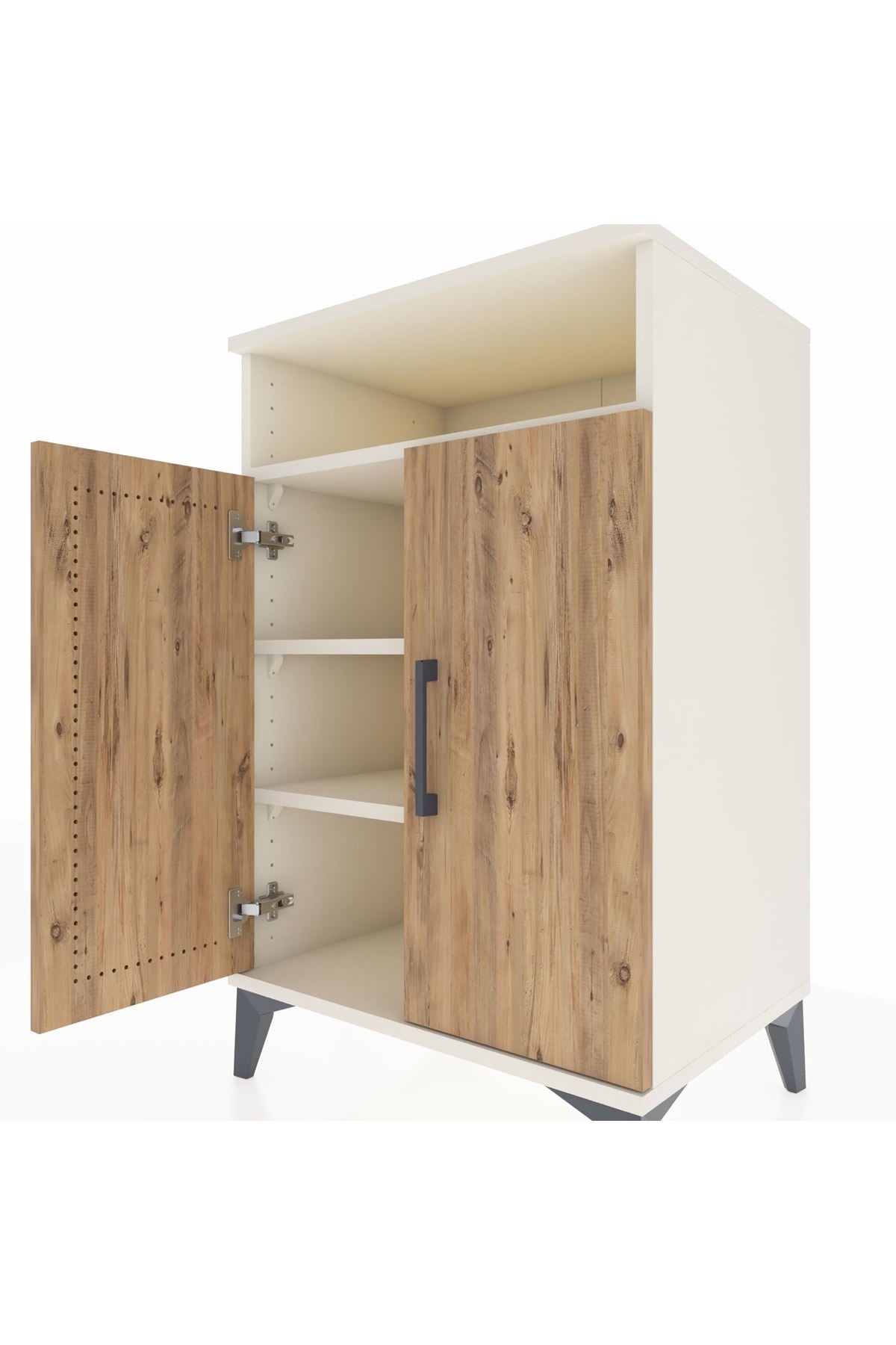 Hyperion Komodin 3 Raflı 2 Kapaklı 60x44x96 - S47M043V3B