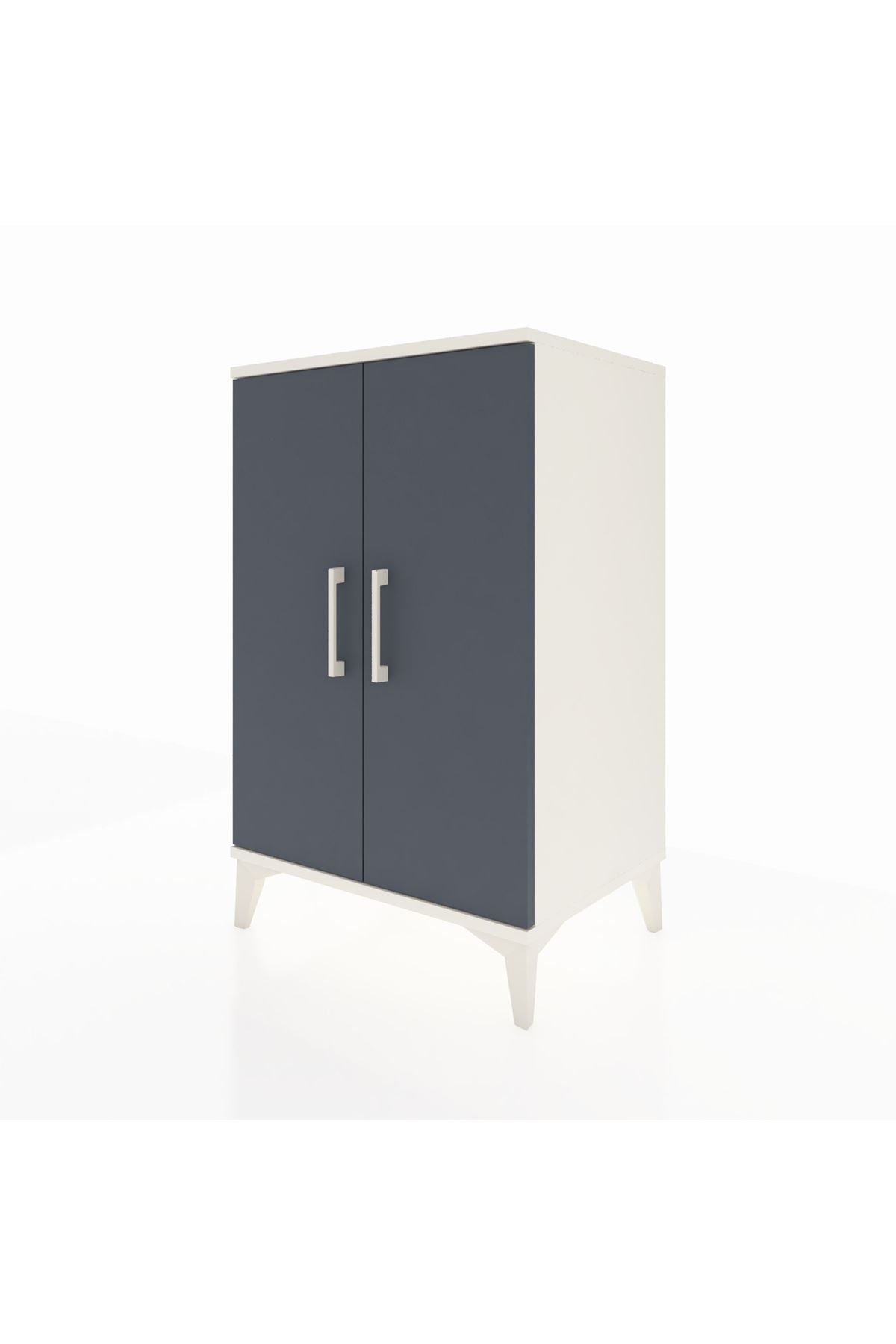 Hyperion Komodin 2 Raflı 2 Kapaklı 60x44x96 - S47M044V2B