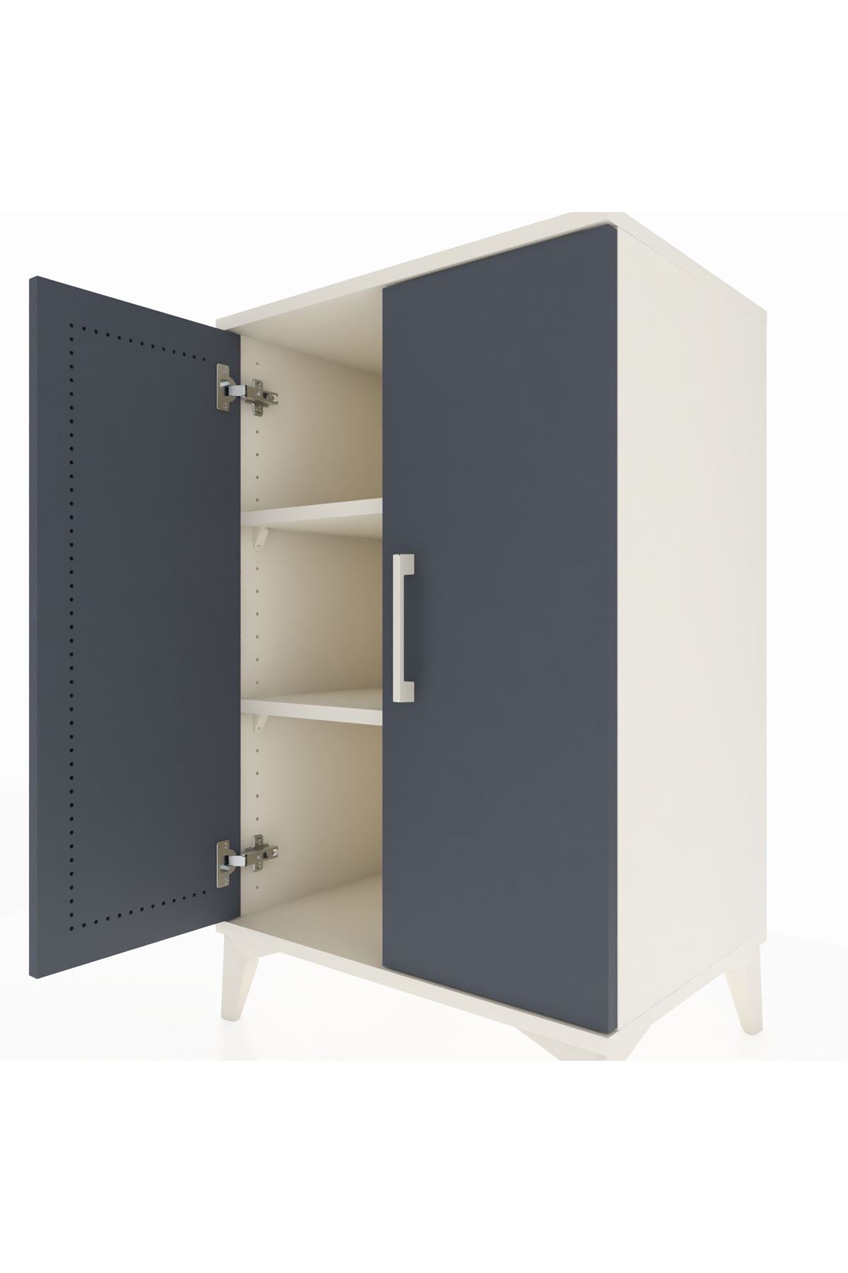 Hyperion Komodin 2 Raflı 2 Kapaklı 60x44x96 - S47M044V2B