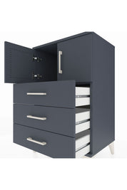 Hyperion Komodin Tek Raflı 3 Çekmeceli 2 Kapaklı 60x44x96 - S47M026V5B