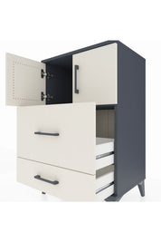 Hyperion Komodin Tek Raflı 2 Çekmeceli 2 Kapaklı 60x44x96 - S47M027V4B
