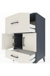 Hyperion Komodin Tek Raflı 2 Çekmeceli 2 Kapaklı 60x44x96 - S47M029V4B