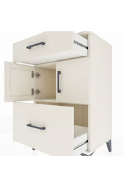 Hyperion Komodin Tek Raflı 2 Çekmeceli 2 Kapaklı 60x44x96 - S47M030V1B