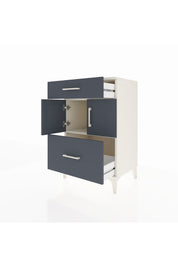 Hyperion Komodin Tek Raflı 2 Çekmeceli 2 Kapaklı 60x44x96 - S47M030V2B