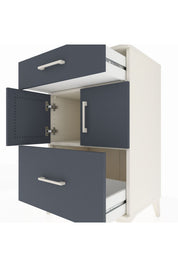 Hyperion Komodin Tek Raflı 2 Çekmeceli 2 Kapaklı 60x44x96 - S47M030V2B