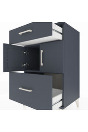 Hyperion Komodin Tek Raflı 2 Çekmeceli 2 Kapaklı 60x44x96 - S47M030V5B