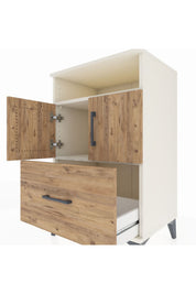 Hyperion Komodin 2 Raflı Tek Çekmeceli 2 Kapaklı 60x44x96 - S47M031V3B