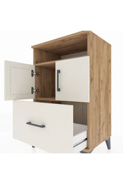 Hyperion Komodin 2 Raflı Tek Çekmeceli 2 Kapaklı 60x44x96 - S47M031V7B