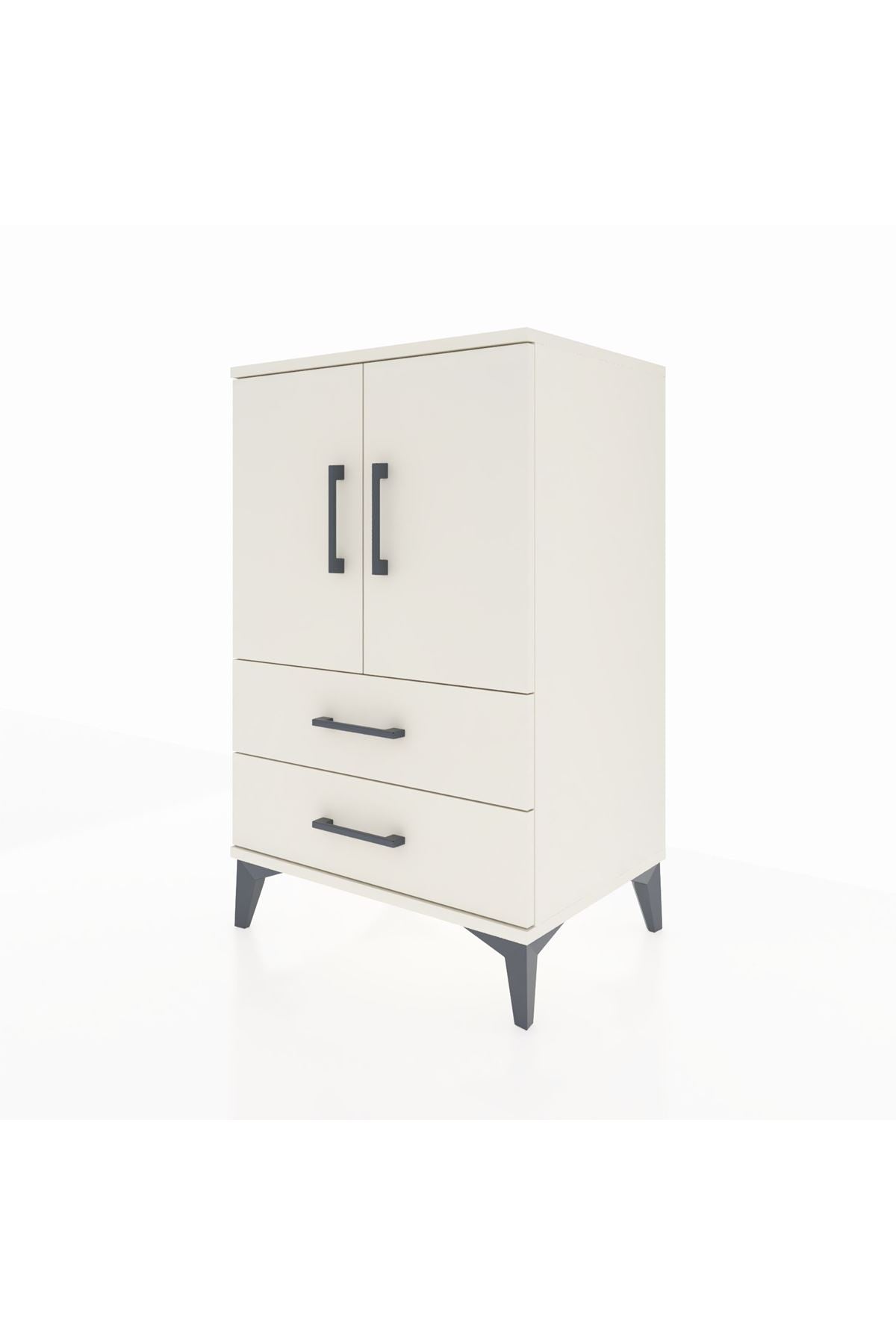Hyperion Komodin 2 Raflı 2 Çekmeceli 2 Kapaklı 60x44x96 - S47M032V1B