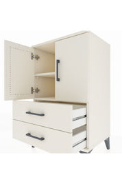 Hyperion Komodin 2 Raflı 2 Çekmeceli 2 Kapaklı 60x44x96 - S47M032V1B