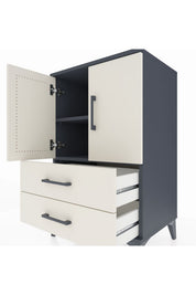 Hyperion Komodin 2 Raflı 2 Çekmeceli 2 Kapaklı 60x44x96 - S47M032V4B