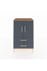 Hyperion Komodin 2 Raflı 2 Çekmeceli 2 Kapaklı 60x44x96