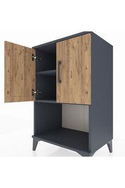 Hyperion Komodin 2 Raflı 2 Kapaklı 60x44x96 - S47M033V6B