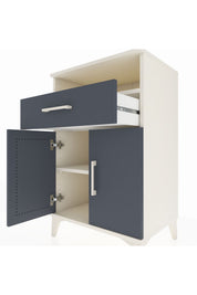 Hyperion Komodin 2 Raflı Tek Çekmeceli 2 Kapaklı 60x44x96 - S47M035V2B