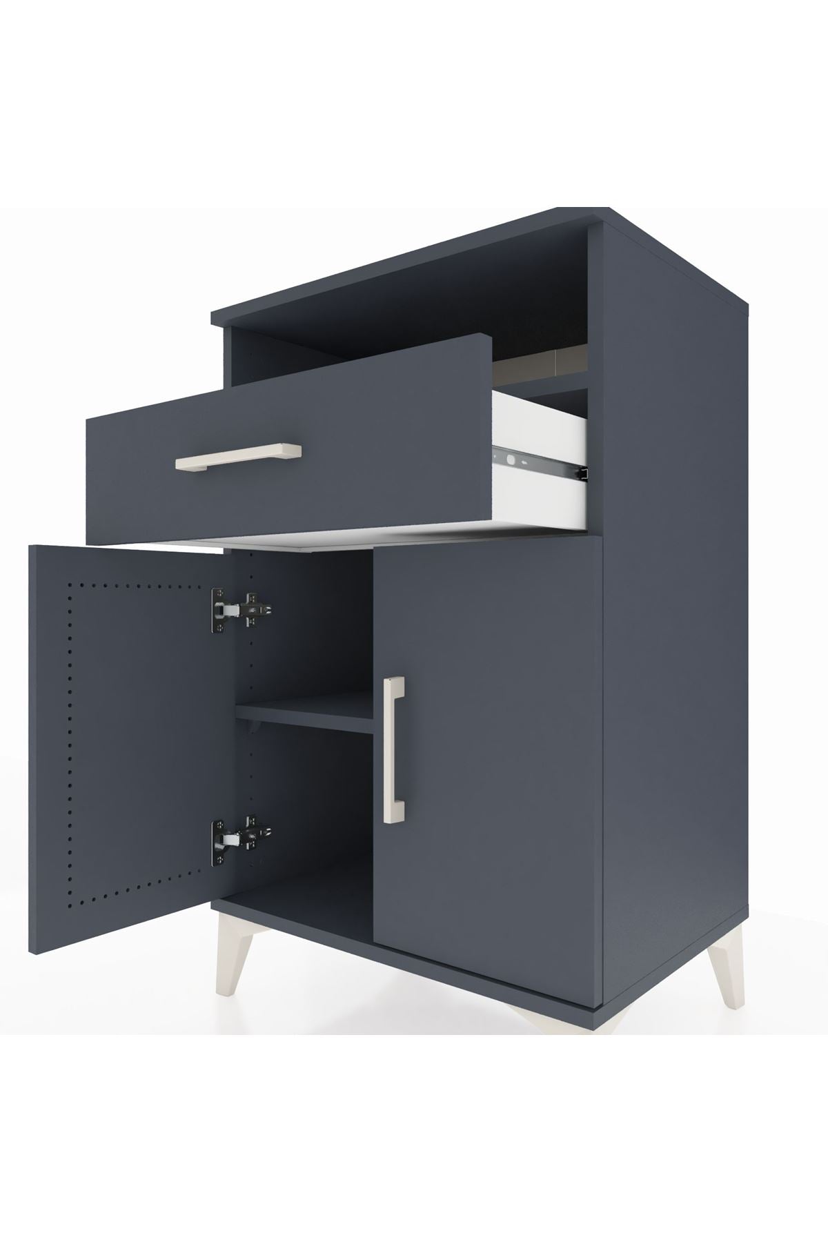 Hyperion Komodin 2 Raflı Tek Çekmeceli 2 Kapaklı 60x44x96 - S47M035V5B