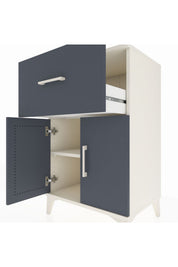 Hyperion Komodin Tek Raflı Tek Çekmeceli 2 Kapaklı 60x44x96 - S47M037V2B
