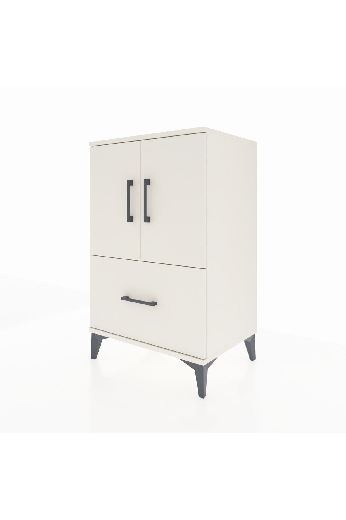 Hyperion Komodin 2 Raflı Tek Çekmeceli 2 Kapaklı 60x44x96 - S47M038V1B