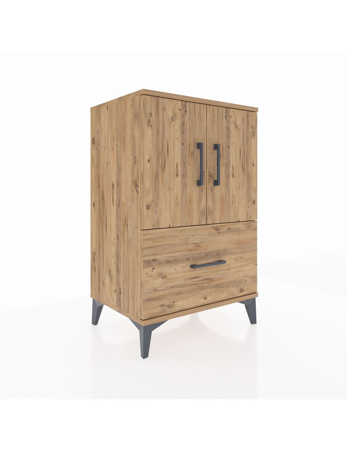Hyperion Komodin 2 Raflı Tek Çekmeceli 2 Kapaklı 60x44x96 - S47M038V9B
