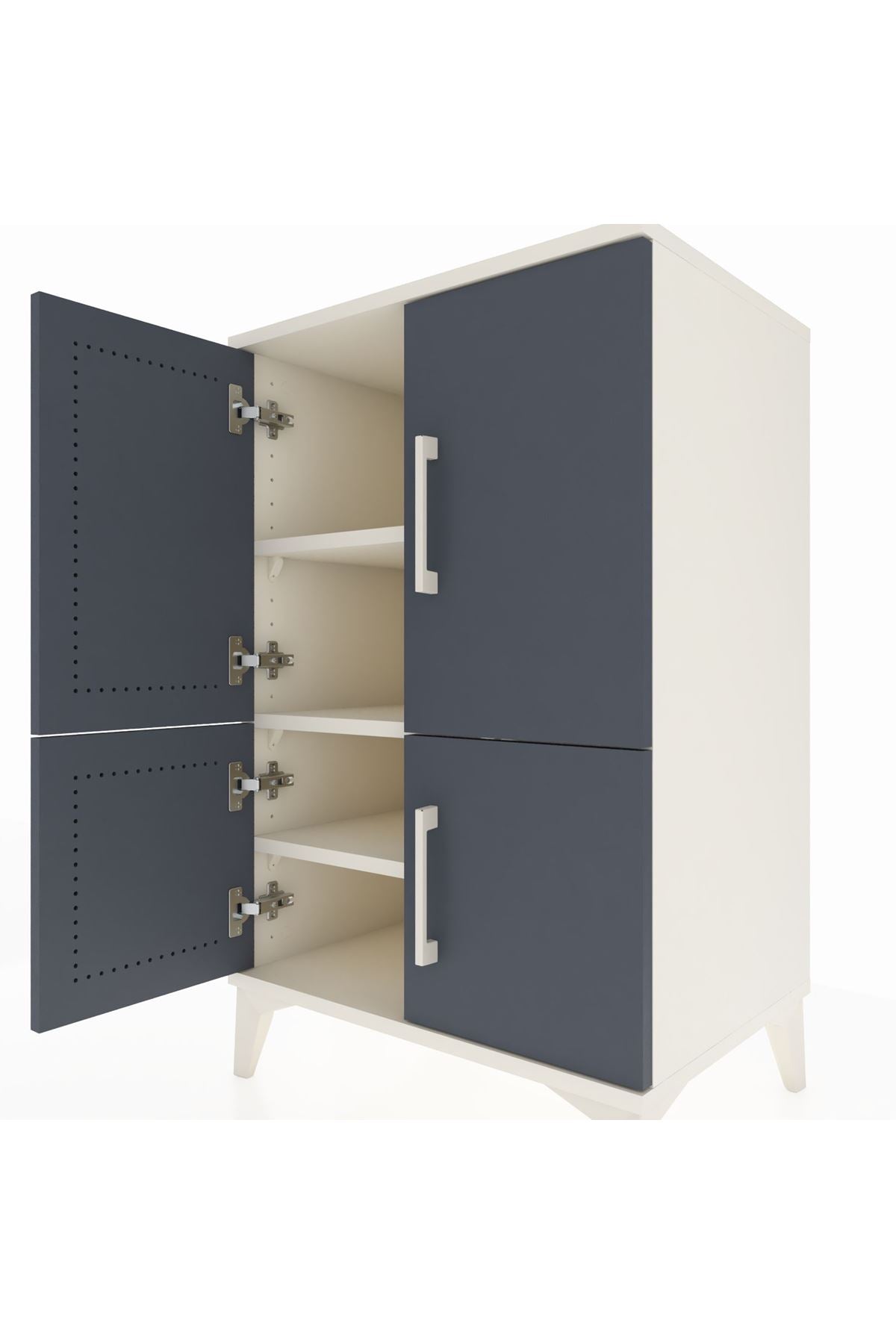 Hyperion Komodin 3 Raflı 4 Kapaklı 60x44x96 - S47M039V2B