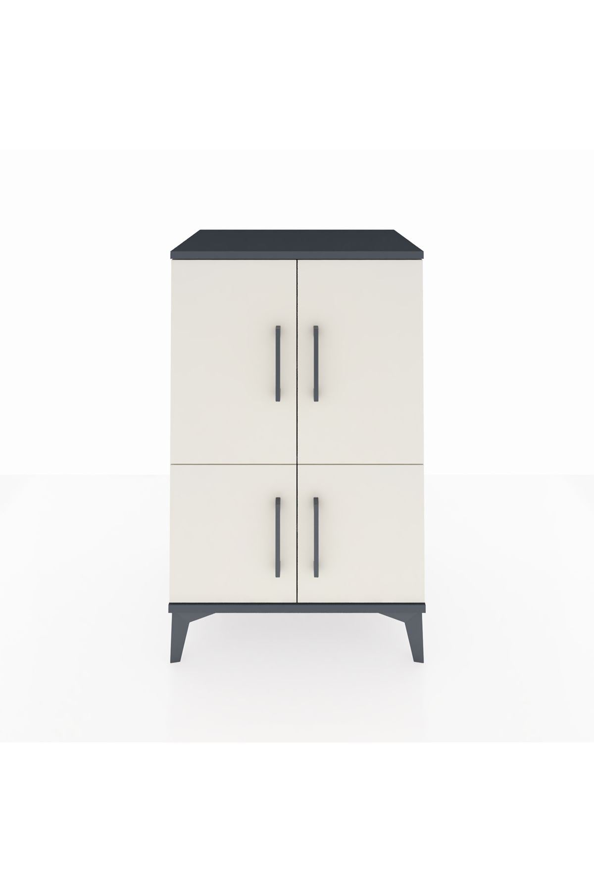 Hyperion Komodin 3 Raflı 4 Kapaklı 60x44x96 - S47M039V4B