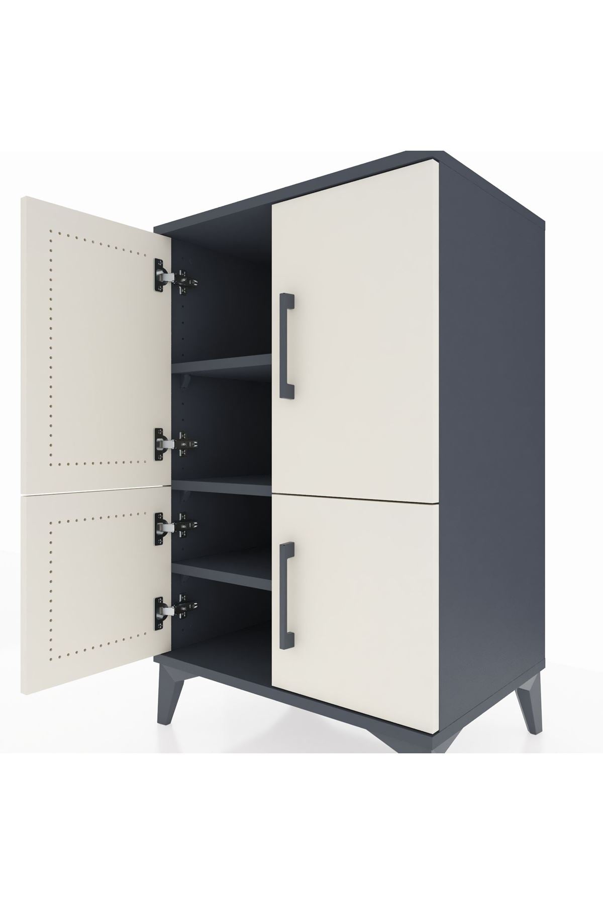Hyperion Komodin 3 Raflı 4 Kapaklı 60x44x96 - S47M039V4B
