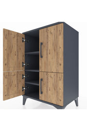 Hyperion Komodin 3 Raflı 4 Kapaklı 60x44x96 - S47M039V6B