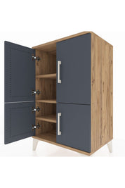 Hyperion Komodin 3 Raflı 4 Kapaklı 60x44x96 - S47M039V8B