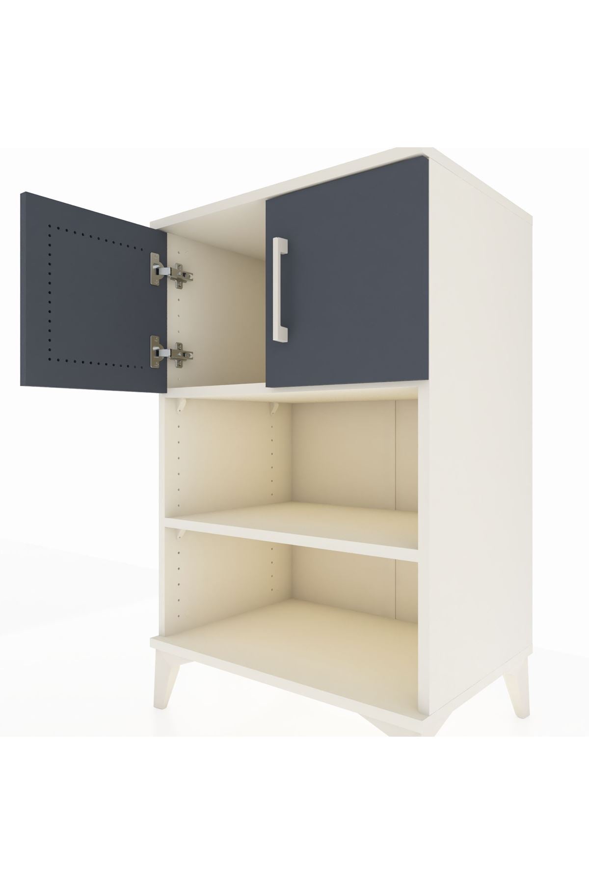 Hyperion Komodin 2 Raflı 2 Kapaklı 60x44x96 - S47M040V2B