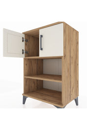Hyperion Komodin 2 Raflı 2 Kapaklı 60x44x96 - S47M040V7B