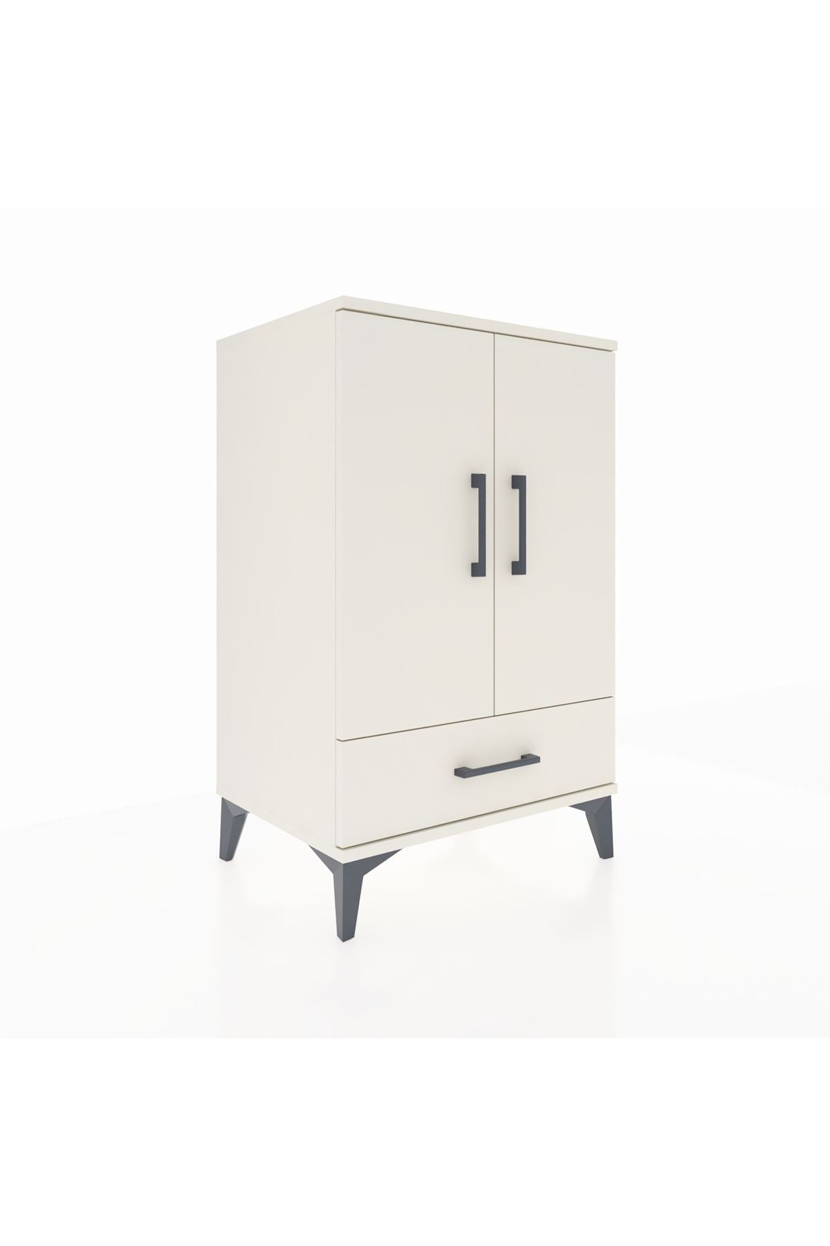Hyperion Komodin 3 Raflı Tek Çekmeceli 2 Kapaklı 60x44x96 - S47M041V1B