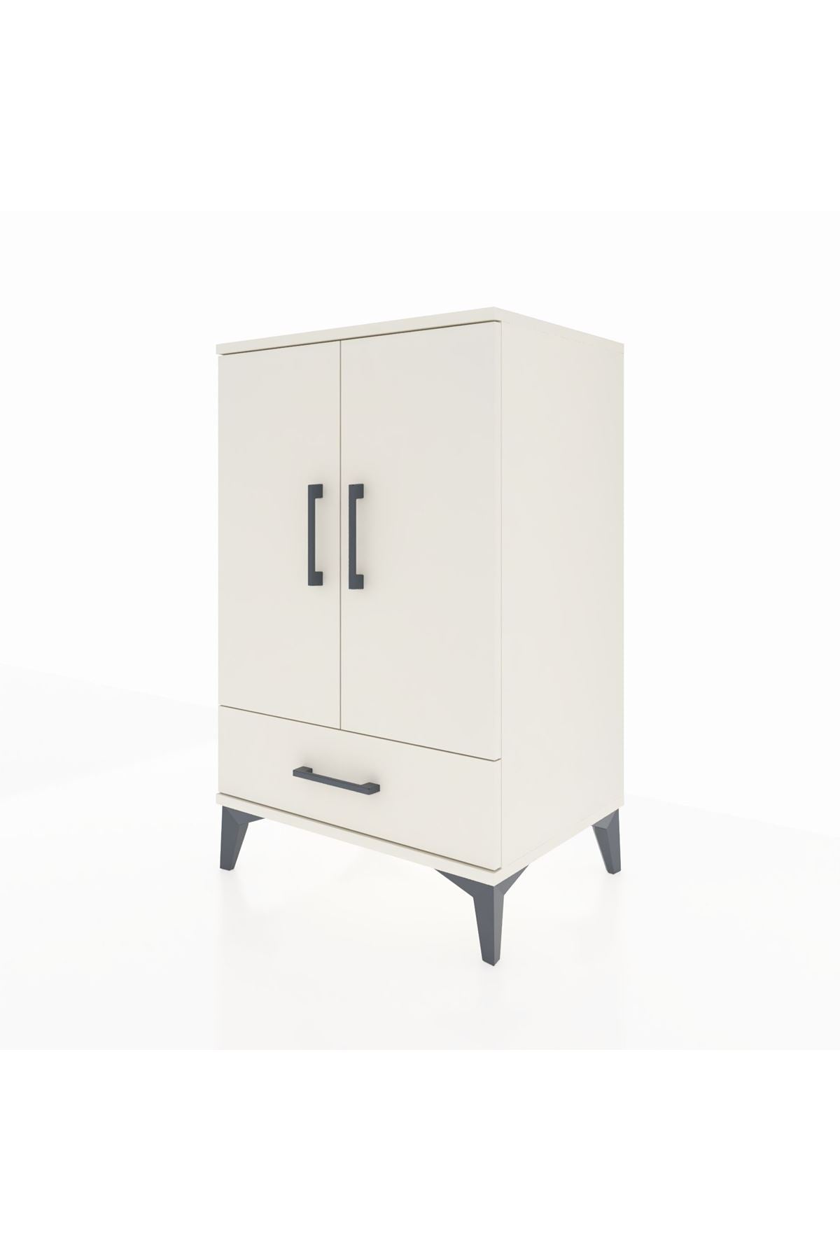 Hyperion Komodin 3 Raflı Tek Çekmeceli 2 Kapaklı 60x44x96 - S47M041V1B