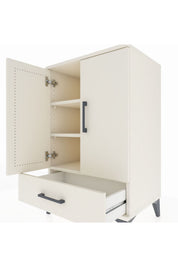 Hyperion Komodin 3 Raflı Tek Çekmeceli 2 Kapaklı 60x44x96 - S47M041V1B
