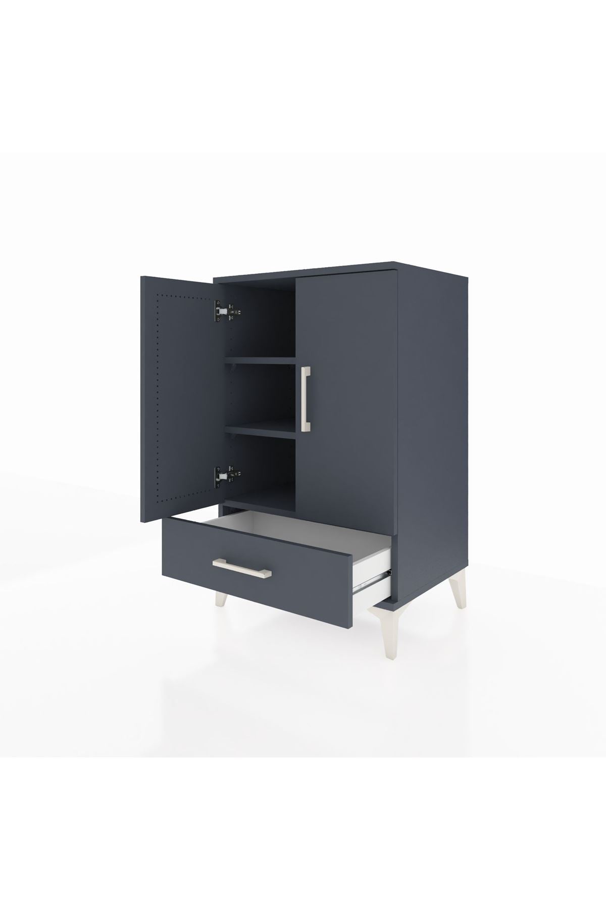 Hyperion Komodin 3 Raflı Tek Çekmeceli 2 Kapaklı 60x44x96 - S47M041V5B