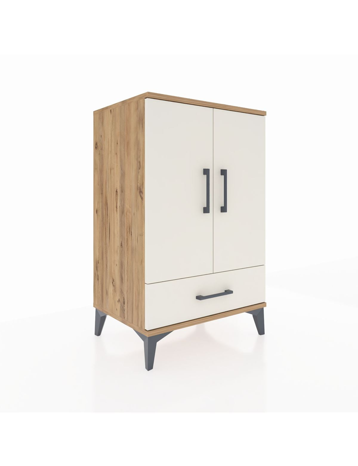 Hyperion Komodin 3 Raflı Tek Çekmeceli 2 Kapaklı 60x44x96 - S47M041V7B