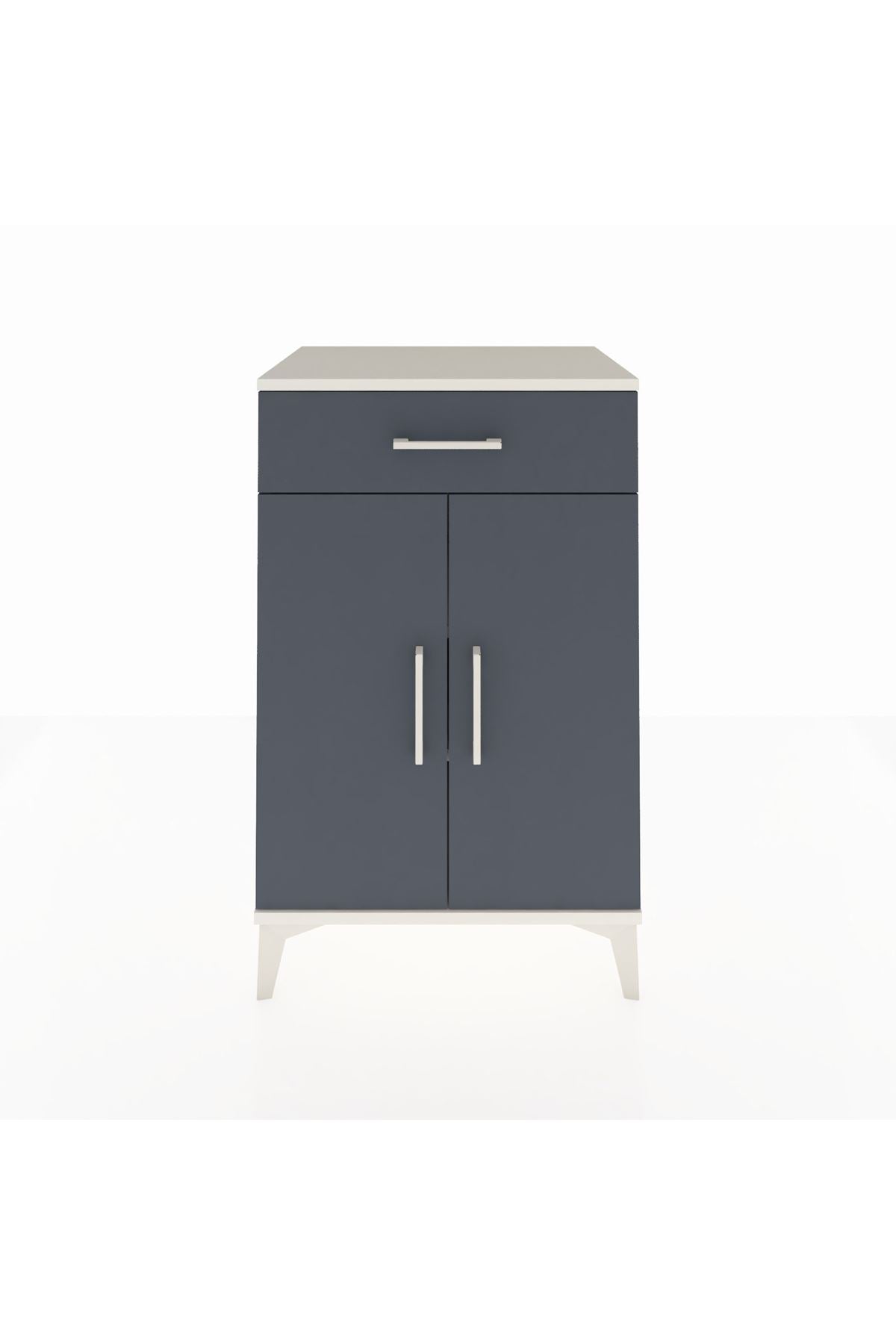 Hyperion Komodin 2 Raflı Tek Çekmeceli 2 Kapaklı 60x44x96 - S47M042V2B
