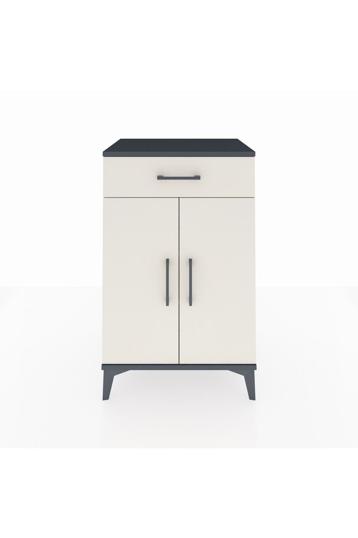Hyperion Komodin 2 Raflı Tek Çekmeceli 2 Kapaklı 60x44x96 - S47M042V4B