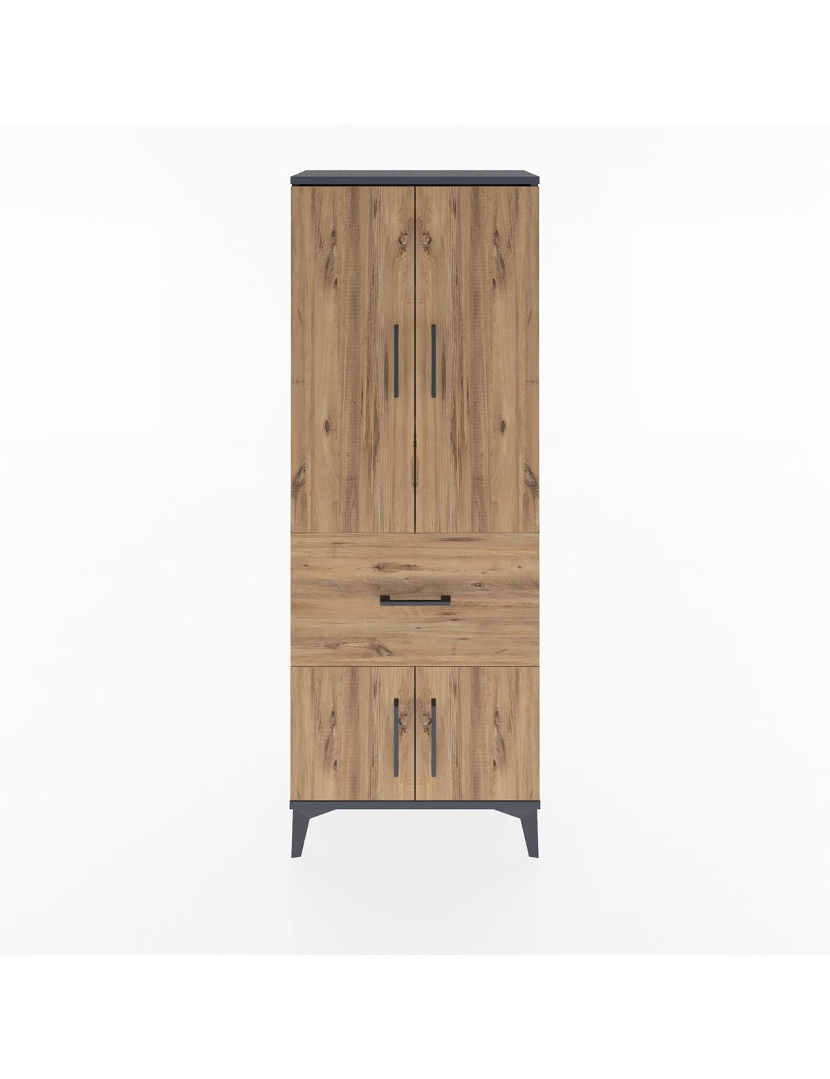 Arges Dolap 3 Raflı Tek Çekmeceli 4 Kapaklı 60x30x163 - S20M019V6A