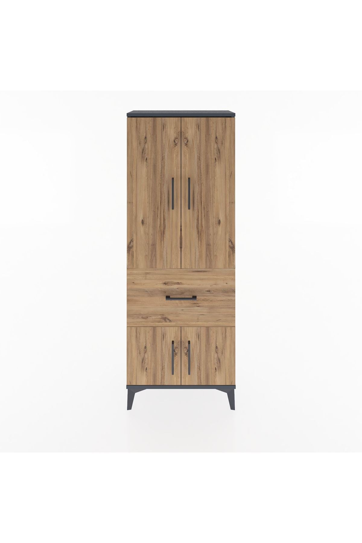 Arges Dolap 3 Raflı Tek Çekmeceli 4 Kapaklı 60x30x163 - S20M019V6A