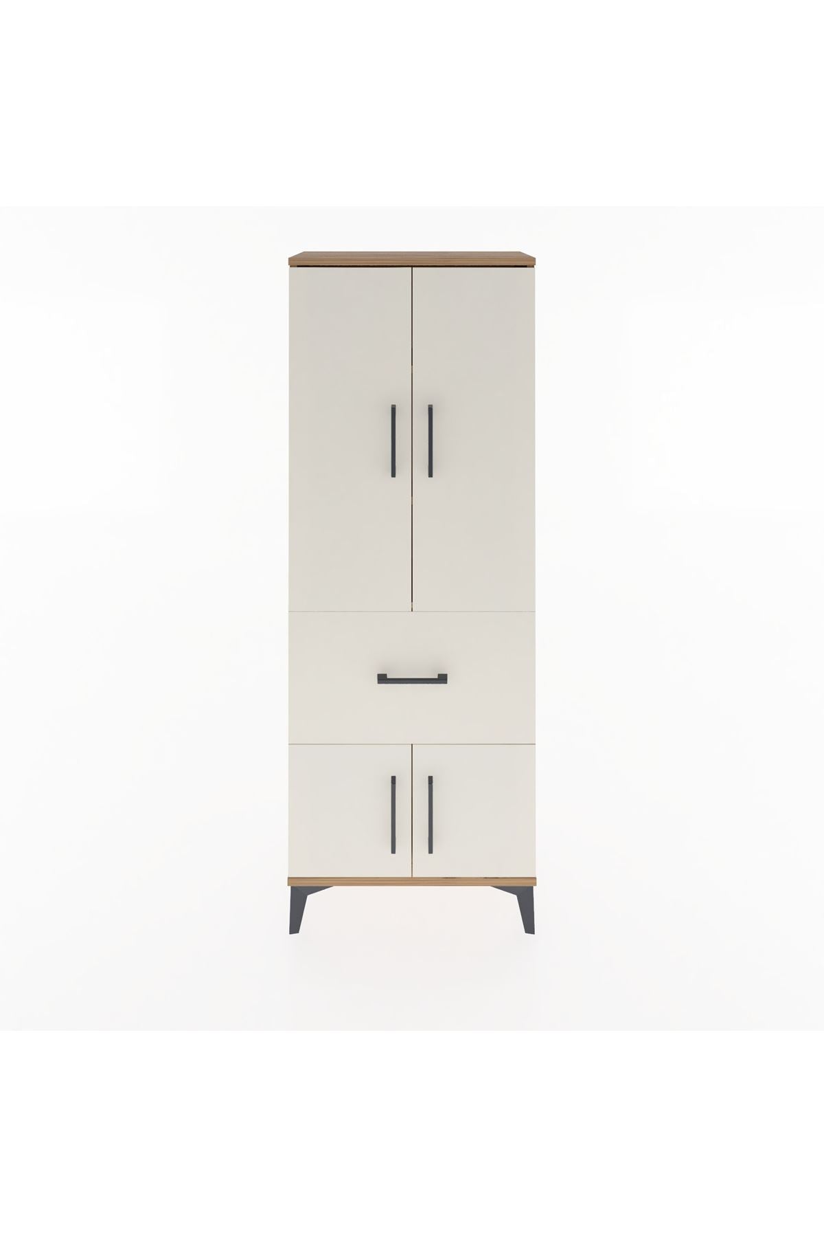 Arges Dolap 3 Raflı Tek Çekmeceli 4 Kapaklı 60x30x163 - S20M019V7A