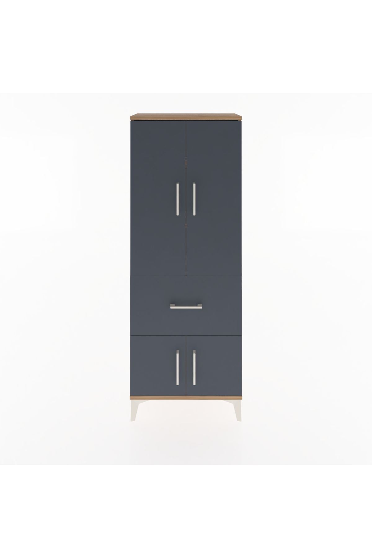 Arges Dolap 3 Raflı Tek Çekmeceli 4 Kapaklı 60x30x163 - S20M019V8A